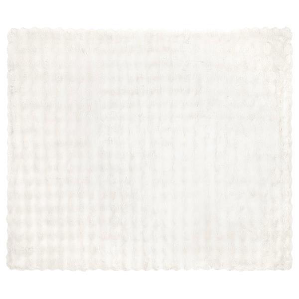 Grote foto vidaxl neppels konijnenbont deken 4 pcs wit 220 x 240 cm polyester huis en inrichting bedden