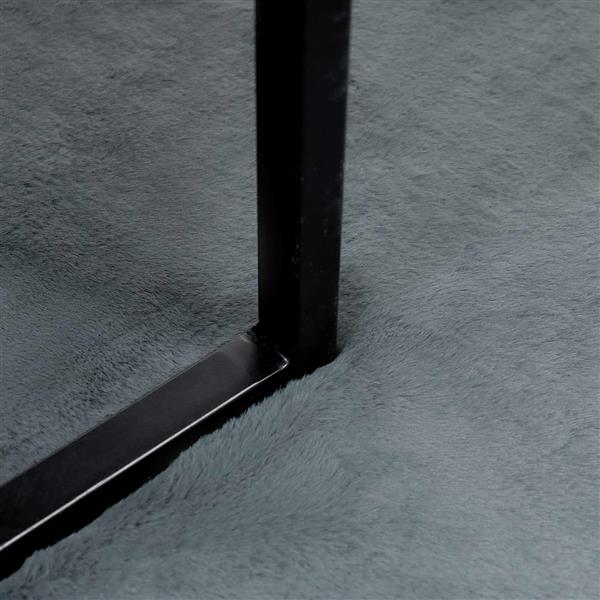 Grote foto vidaxl nep konijnenbont tapijt olite antraciet 240 x 340 cm polyester huis en inrichting vloerbedekking en kleden