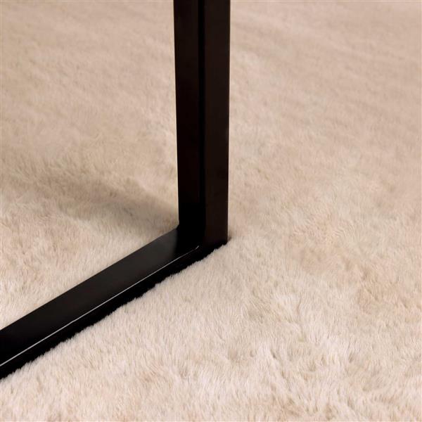 Grote foto vidaxl nep konijnenbont tapijt olite taupe 160 cm polyester huis en inrichting vloerbedekking en kleden