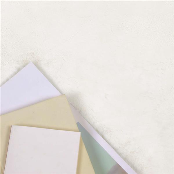 Grote foto vidaxl nep konijnenbont tapijt olite cr me 140 x 200 cm polyester huis en inrichting vloerbedekking en kleden