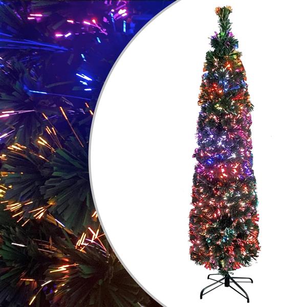 Grote foto vidaxl kunstkerstboom met standaard smal 120 cm glasvezel diversen overige diversen