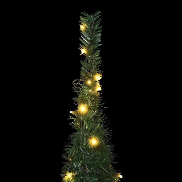 Grote foto vidaxl kunstkerstboom met verlichting pop up 210 cm groen diversen overige diversen