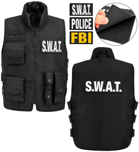 Grote foto swat vest fbi politie kind verzamelen overige verzamelingen