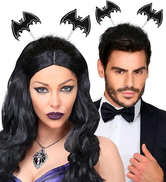 Grote foto halloween haarband zwart vleermuis glitter verzamelen overige verzamelingen