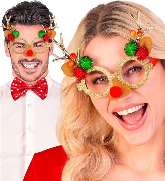 Grote foto rendier bril gekleurd glitter verzamelen overige verzamelingen