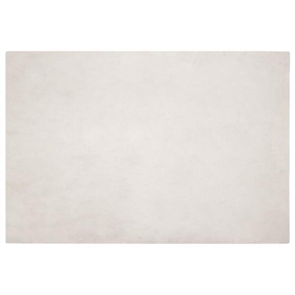 Grote foto vidaxl nep konijnenbont tapijt olite beige 140 x 200 cm polyester huis en inrichting vloerbedekking en kleden