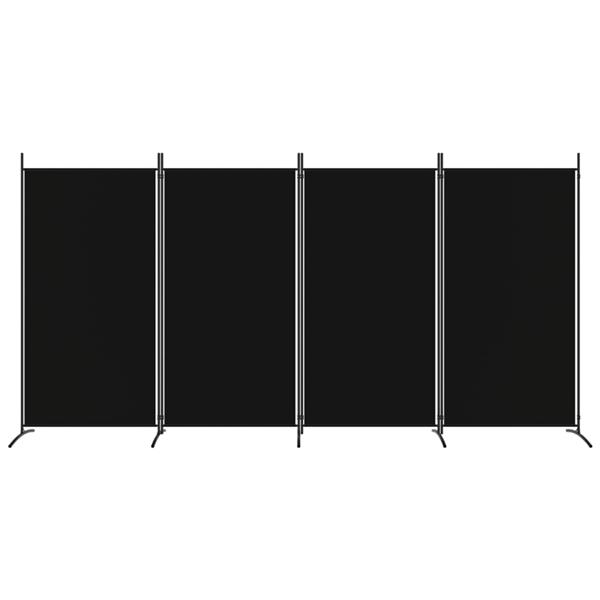 Grote foto vidaxl kamerscherm met 4 panelen 346x180 cm stof zwart huis en inrichting overige huis en inrichting