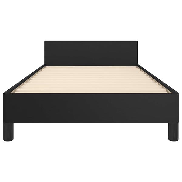 Grote foto vidaxl bedframe met hoofdeinde zonder matras 90x200 cm zwart antiek en kunst stoelen en banken