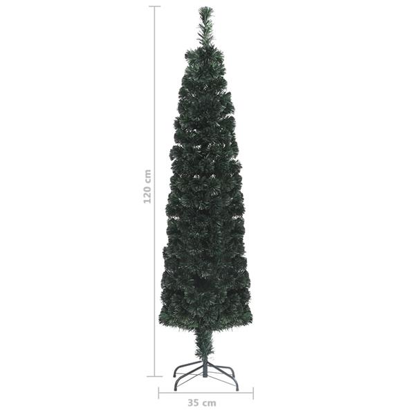 Grote foto vidaxl kunstkerstboom met standaard smal 120 cm glasvezel diversen overige diversen