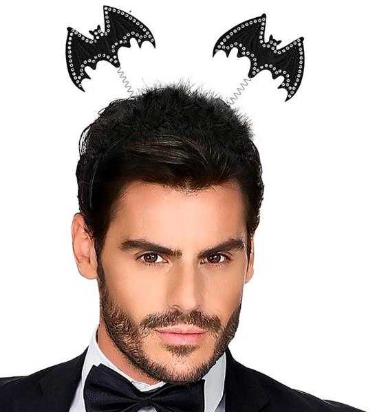 Grote foto halloween haarband zwart vleermuis glitter verzamelen overige verzamelingen