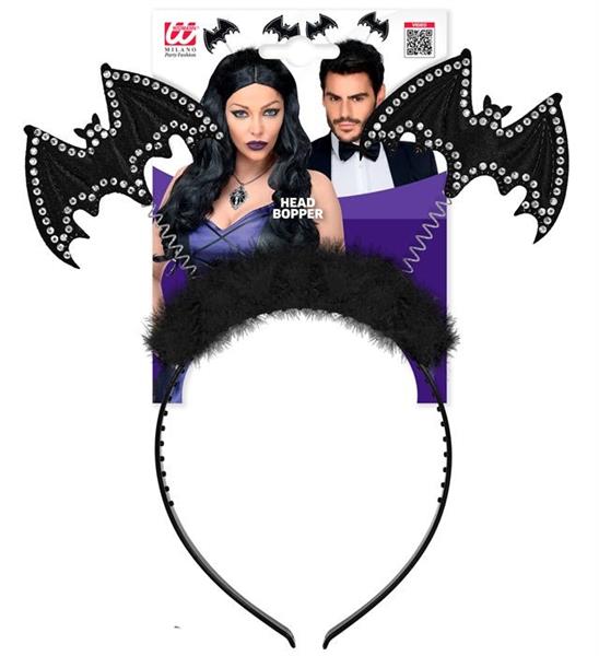 Grote foto halloween haarband zwart vleermuis glitter verzamelen overige verzamelingen