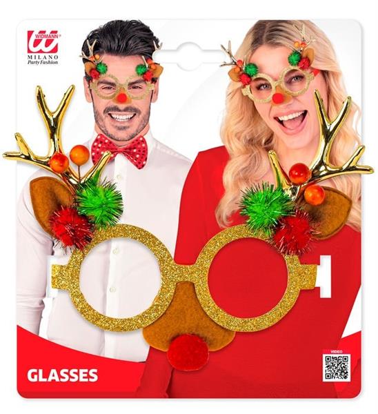 Grote foto rendier bril gekleurd glitter verzamelen overige verzamelingen