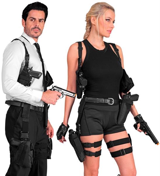 Grote foto zwarte holster rechterbeen verzamelen overige verzamelingen