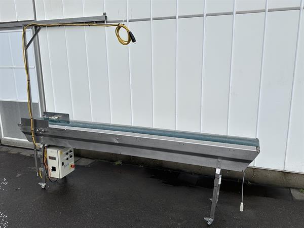 Grote foto transportband roestvrij staal 300 x 26 cm agrarisch transportbanden