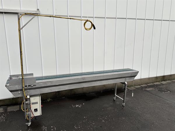 Grote foto transportband roestvrij staal 300 x 26 cm agrarisch transportbanden