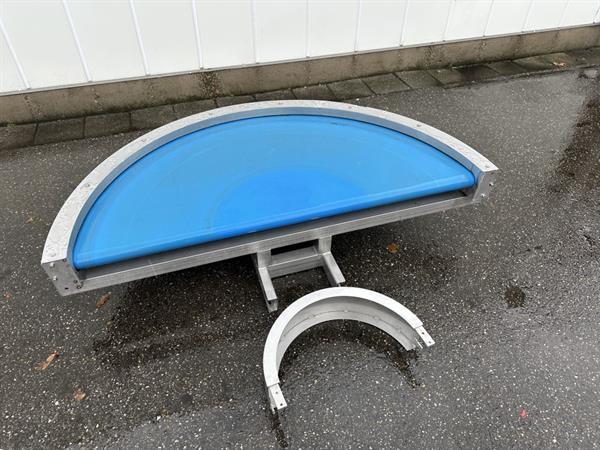 Grote foto qj producties bochtband 180 graden roestvrij staal 50 cm agrarisch transportbanden