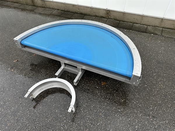 Grote foto qj producties bochtband 180 graden roestvrij staal 50 cm agrarisch transportbanden