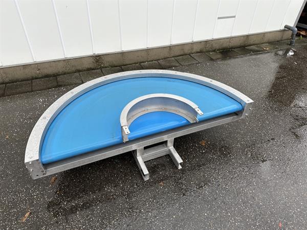 Grote foto qj producties bochtband 180 graden roestvrij staal 50 cm agrarisch transportbanden