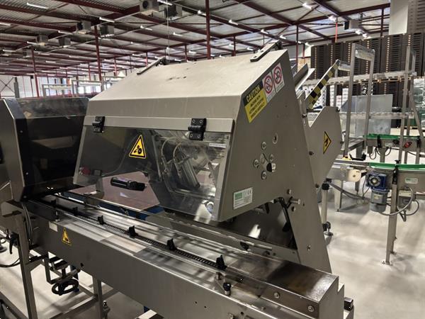 Grote foto sorma w12 126 afweegmachine met elevator punnet ontnester en vuller agrarisch tuinbouw