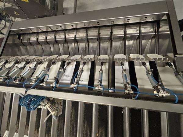 Grote foto sorma w12 126 afweegmachine met elevator punnet ontnester en vuller agrarisch tuinbouw