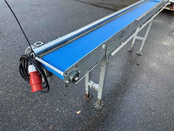 Grote foto vlakke rvs transportband 290 x 19 5 cm agrarisch transportbanden