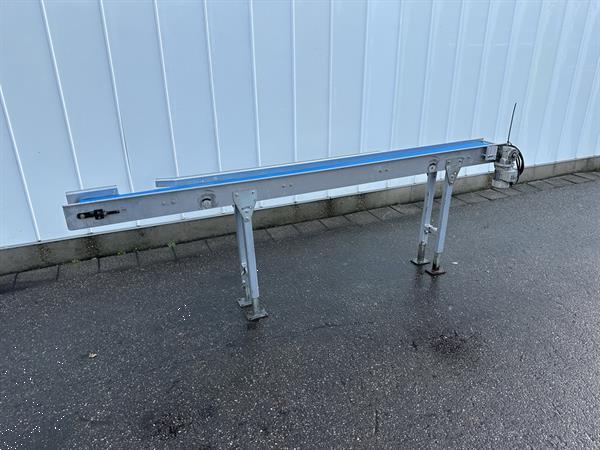Grote foto vlakke rvs transportband 290 x 19 5 cm agrarisch transportbanden