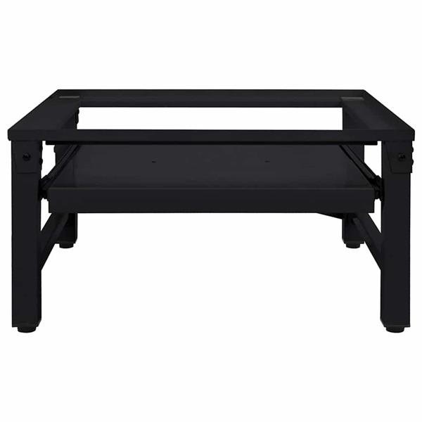 Grote foto vidaxl wasmachine pedestal zwart 64 x 55 x 32.5 cm staal witgoed en apparatuur wasmachines