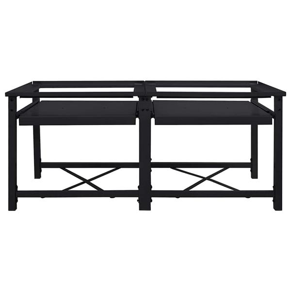 Grote foto vidaxl wasmachine pedestal 2 pcs zwart 64 x 55 x 32.5 cm staal witgoed en apparatuur wasmachines