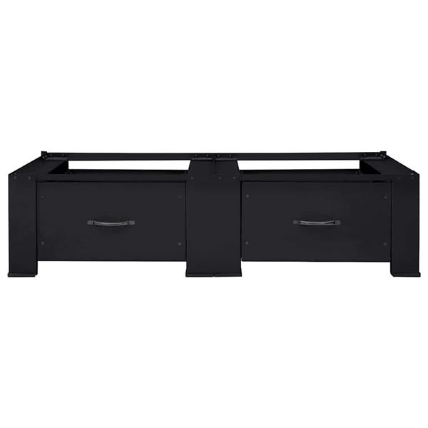 Grote foto vidaxl wasmachine pedestal 2 pcs zwart 64 x 55 x 32.5 cm staal witgoed en apparatuur wasmachines