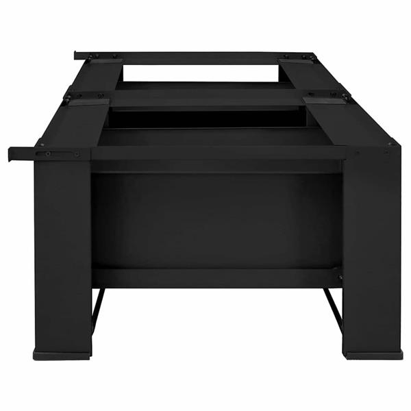 Grote foto vidaxl wasmachine pedestal 2 pcs zwart 64 x 55 x 32.5 cm staal witgoed en apparatuur wasmachines