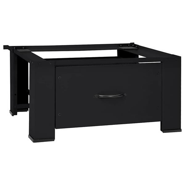 Grote foto vidaxl wasmachine pedestal zwart 64 x 55 x 32.5 cm staal witgoed en apparatuur wasmachines