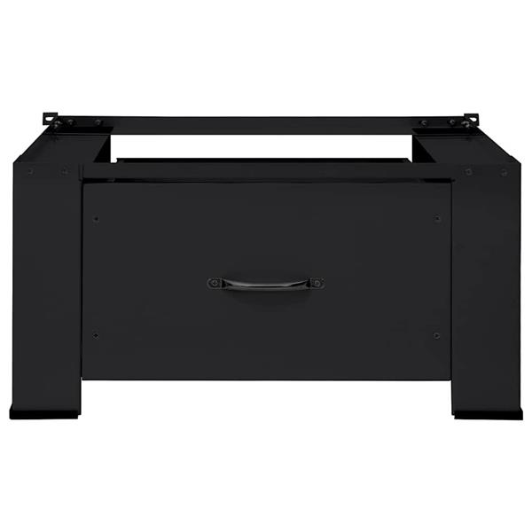 Grote foto vidaxl wasmachine pedestal zwart 64 x 55 x 32.5 cm staal witgoed en apparatuur wasmachines