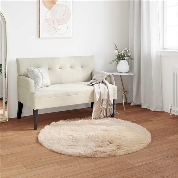 Grote foto vidaxl nep schapenvacht tapijt tafalla beige 100 cm polyester huis en inrichting vloerbedekking en kleden