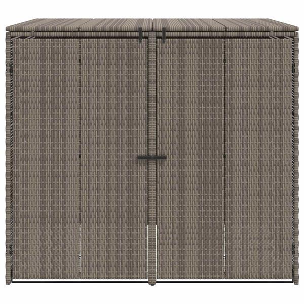 Grote foto vidaxl afvalbak box 2 pcs grijs 65 x 80 x 115 cm polyetheen tuin en terras tuinhuisjes en blokhutten