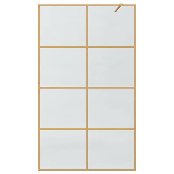 Grote foto vidaxl inloop douche wand goud 115 x 195 cm gehard glas huis en inrichting complete badkamers
