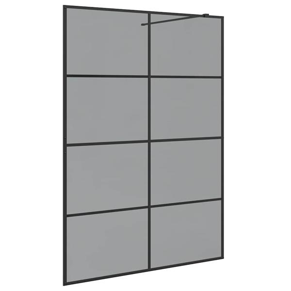 Grote foto vidaxl inloop douche wand zwart 140 x 195 cm gehard glas huis en inrichting complete badkamers