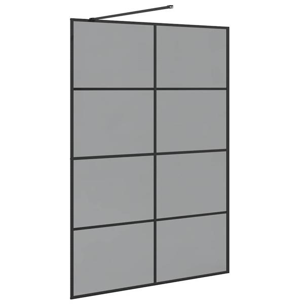 Grote foto vidaxl inloop douche wand zwart 140 x 195 cm gehard glas huis en inrichting complete badkamers