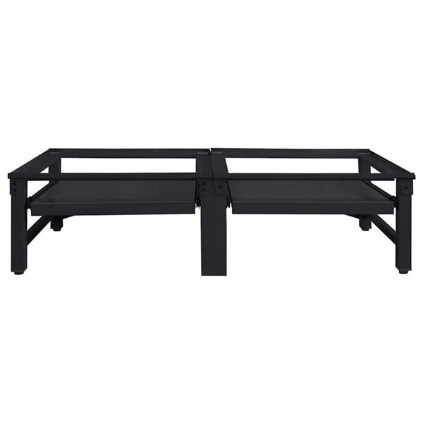 Grote foto vidaxl wasmachine pedestal 2 pcs zwart 64 x 55 x 32.5 cm staal witgoed en apparatuur wasmachines