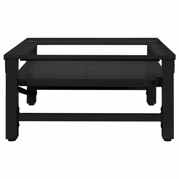 Grote foto vidaxl wasmachine pedestal zwart 64 x 55 x 32.5 cm staal witgoed en apparatuur wasmachines