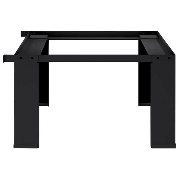 Grote foto vidaxl wasmachine pedestal zwart 64 x 55 x 32.5 cm staal witgoed en apparatuur wasmachines