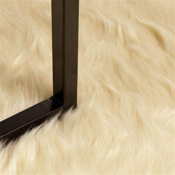 Grote foto vidaxl nep schapenvacht tapijt tafalla cr me 100 cm polyester huis en inrichting vloerbedekking en kleden