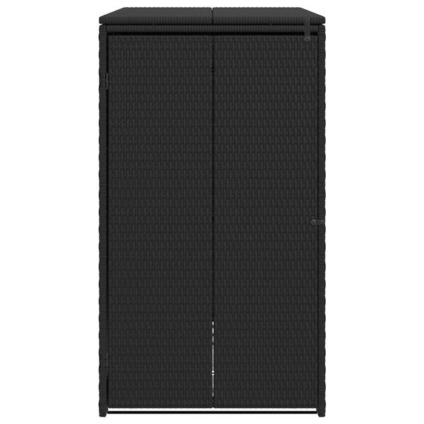 Grote foto vidaxl afvalbak box zwart 65 x 80 x 115 cm polyetheen tuin en terras tuinhuisjes en blokhutten