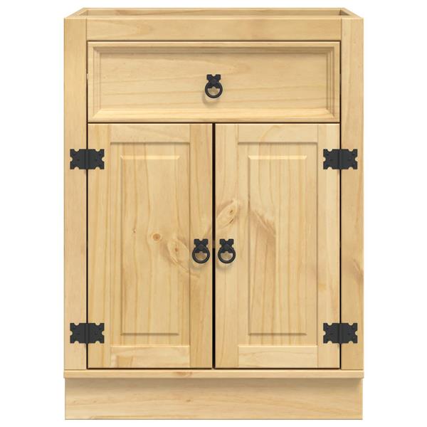 Grote foto vidaxl kast met lade honing 60 x 46 x 81 5 cm massief grenenhout huis en inrichting keukens