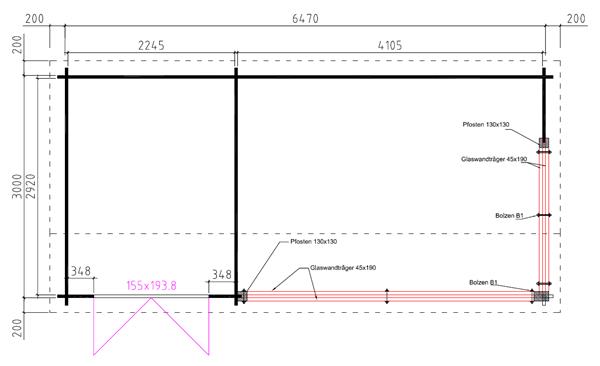 Grote foto blokhut g6734k 40mm dikke wanden tuin en terras tuinhuisjes en blokhutten