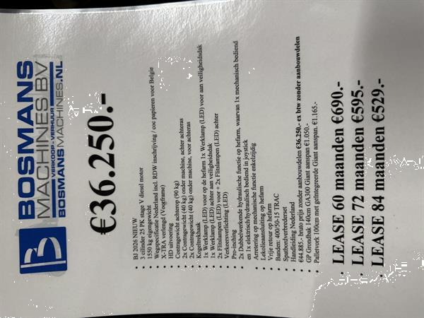 Grote foto giant g1500 l hd x tra minishovel nieuw 540 lease black edition agrarisch shovels