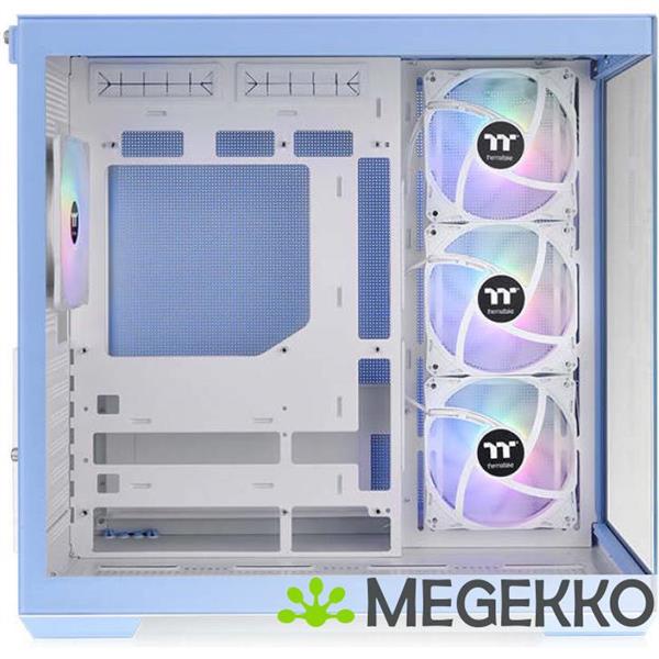 Grote foto thermaltake view 380 tg argb hydrangea blue midi tower blauw computers en software behuizingen en kasten