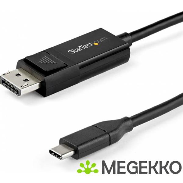 Grote foto startech.com usb c naar displayport 1.4 kabel bidirectioneel 2 m computers en software overige computers en software