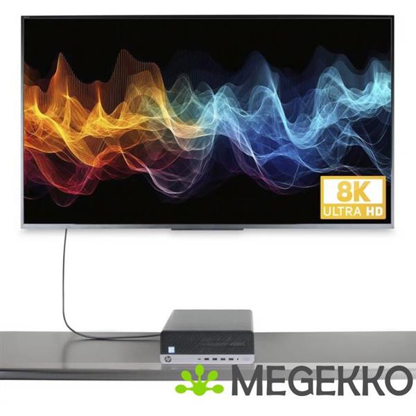 Grote foto startech.com 2m displayport naar hdmi adapter kabel 8k 60hz 4k 144hz hdr10 actieve dp 1.4 naar h computers en software overige computers en software