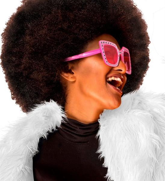 Grote foto roze bril met glitters verzamelen overige verzamelingen