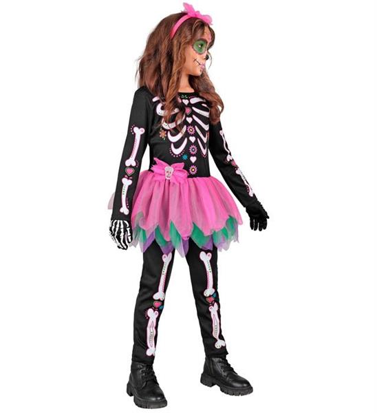 Grote foto halloween kostuum gekleurd meisje skelet verzamelen overige verzamelingen